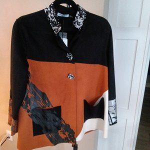 New Lemon Grass ultra suede patchwork jacket